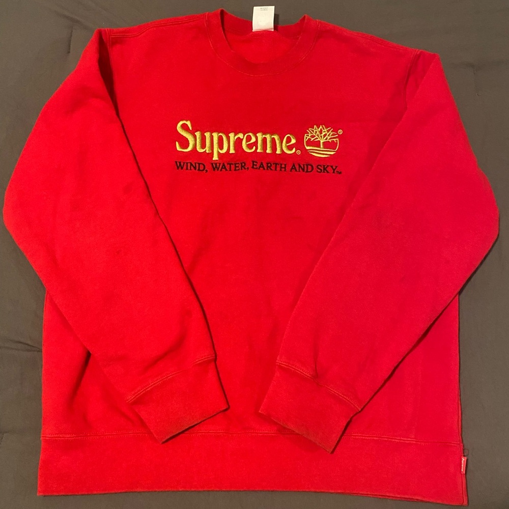 Supreme X Timberland Red Crewneck
